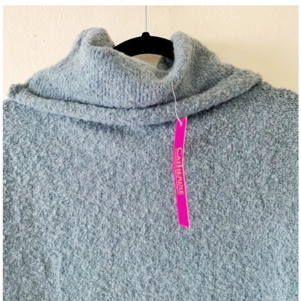 Catherine malandrino Super Soft Blue Knit Sweater Size Large NWT - Picture 4 of 7